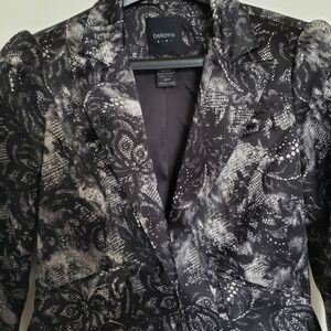 Bellatrix Cropped Floral Print Satin Jacket